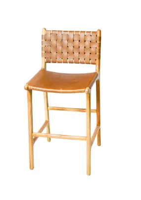 Bar Stool w/ Woven Back Tan - PRE ORDER