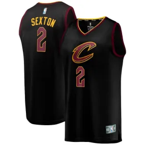 Cleveland Cavaliers Collin Sexton Fanatics Branded Fast Break Statement Jersey Kids - Black | Ireland J5950H8