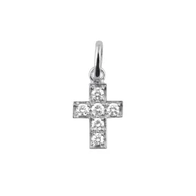 Cross diamond Pendant, White Gold