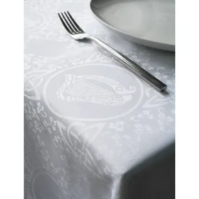 Easy care Damask Tablecloth - White - 70x108inches