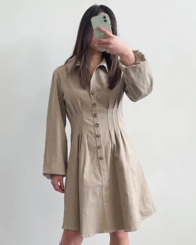 Elsje Long Sleeve Mini Dress Taupe