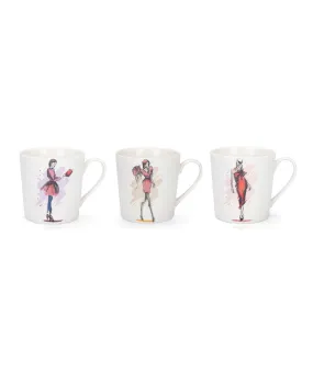 High Fashion Set Of 6 Mugs - White