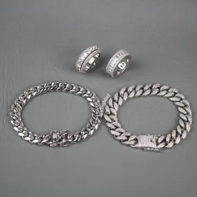 HUSTLER Bundle Set in White Gold