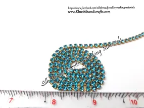 Light Blue Stone Chain.Sold as a pack of 5 meters!