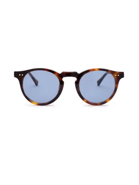 Malibu Sunglasses - Light Blue on Tortoise