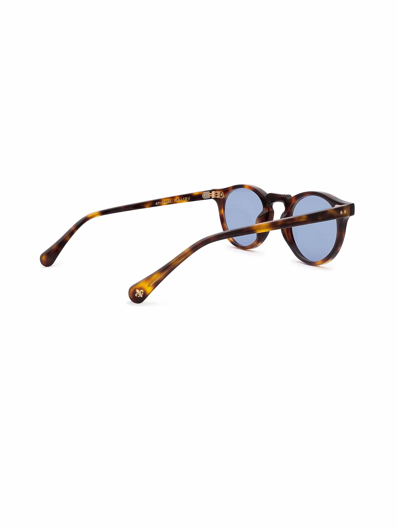 Malibu Sunglasses - Light Blue on Tortoise