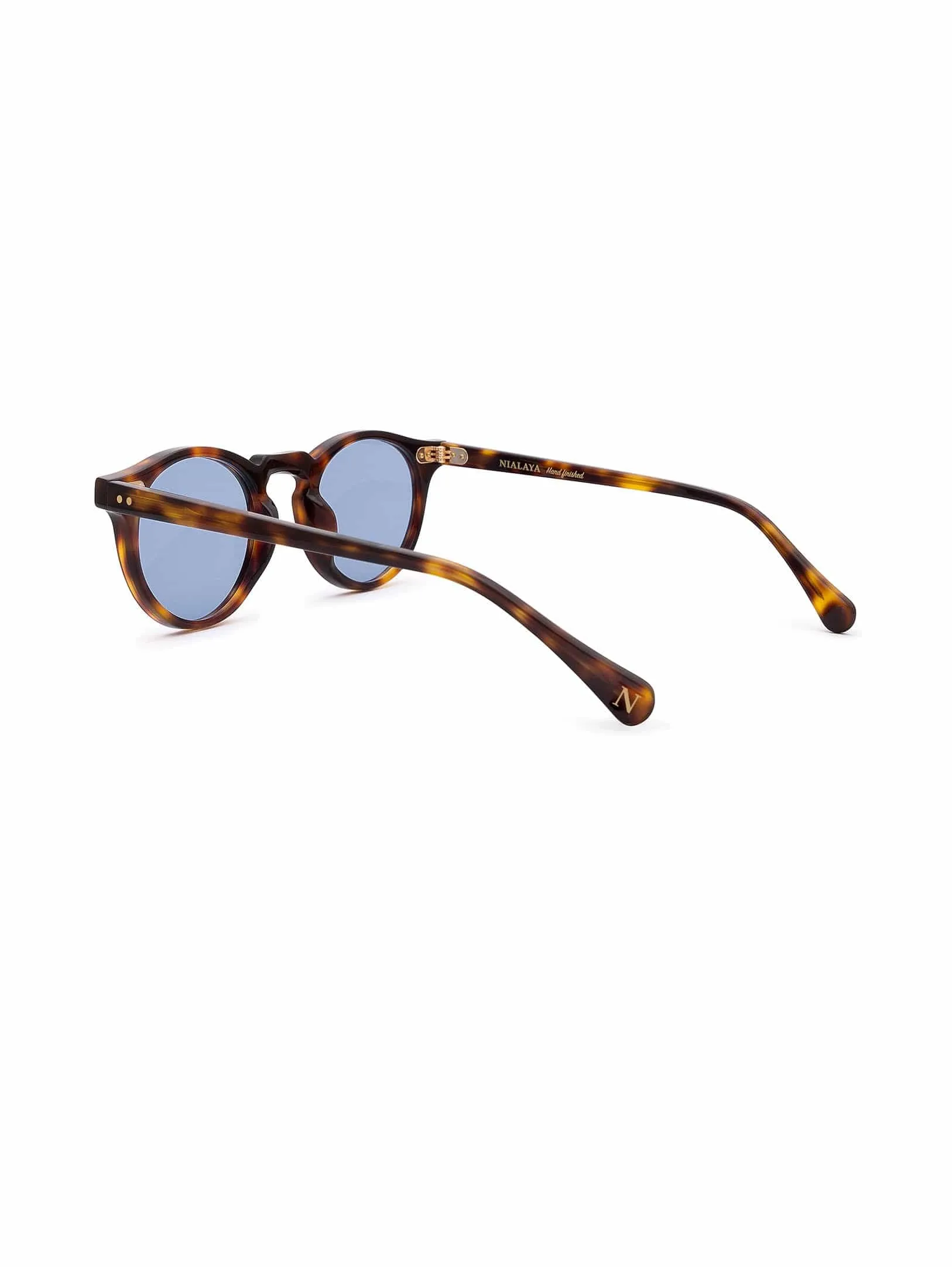 Malibu Sunglasses - Light Blue on Tortoise