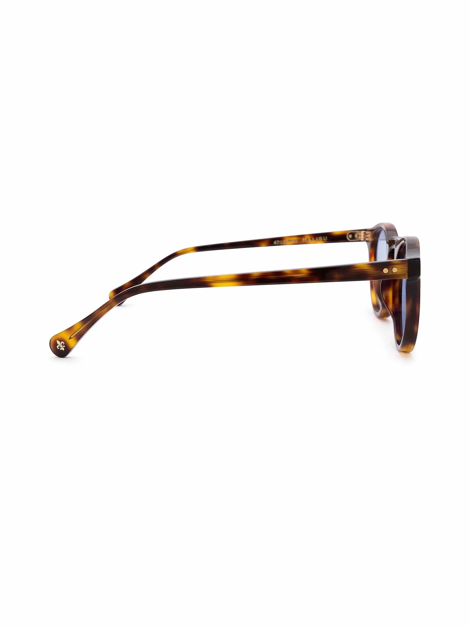 Malibu Sunglasses - Light Blue on Tortoise