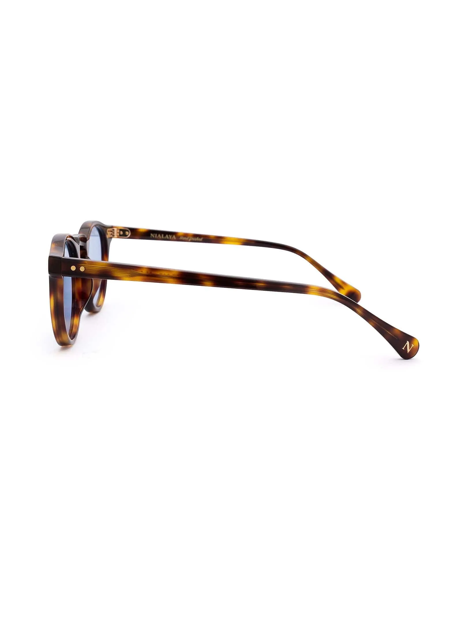 Malibu Sunglasses - Light Blue on Tortoise