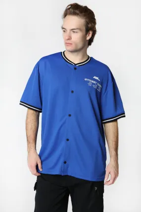 No Fear Mens Graphic Baseball Jersey