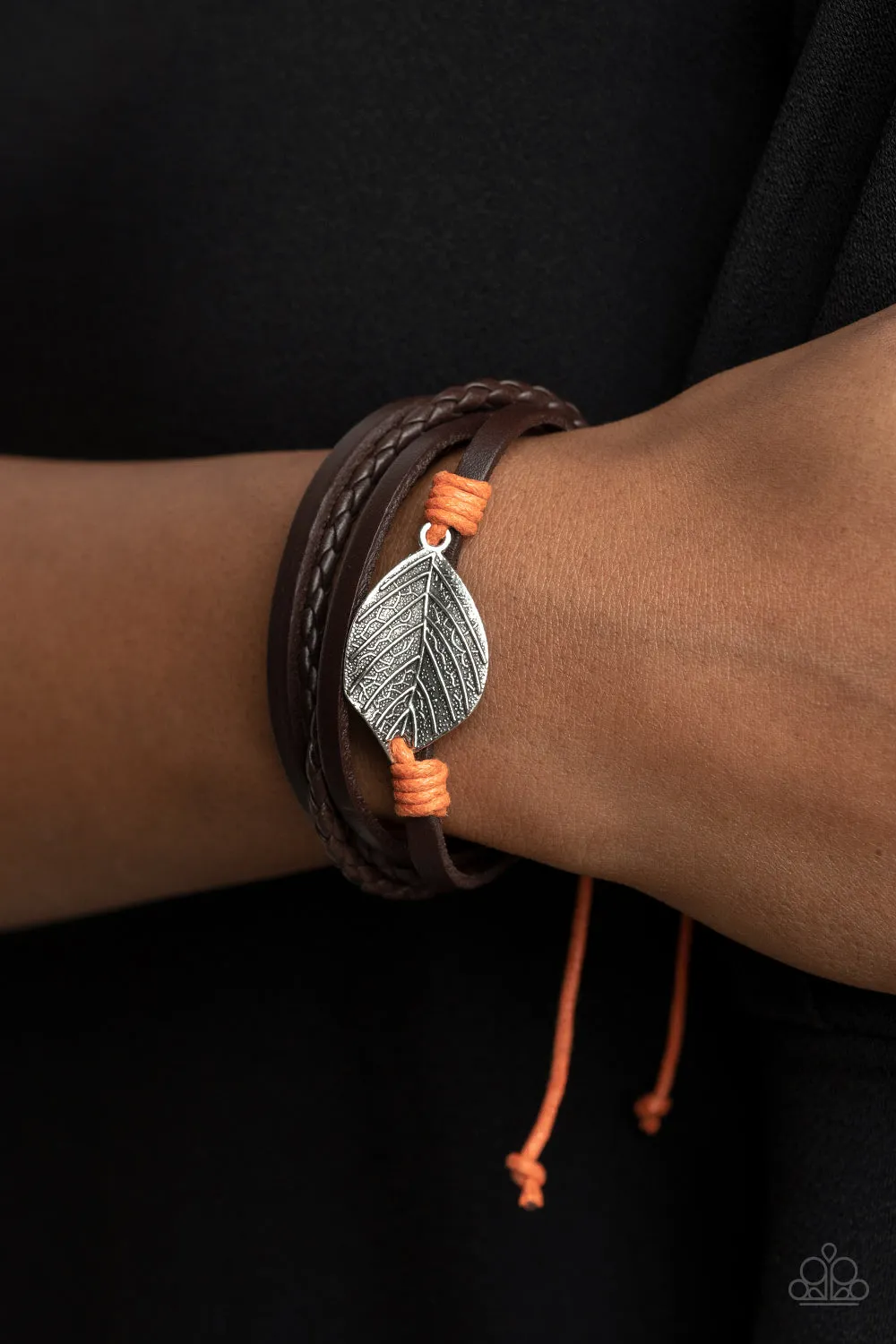 Paparazzi FROND And Center - Orange Urban Bracelet