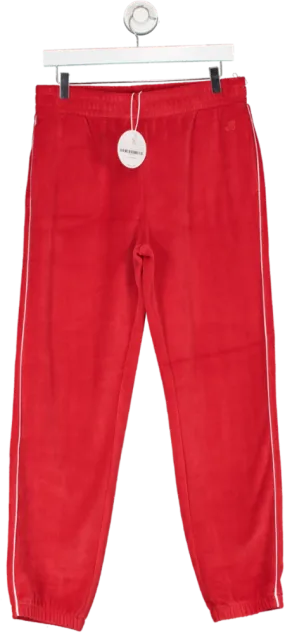 St Berts Red Mollie Classic Cinched Velour Sweatpant UK M