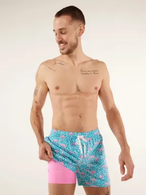 The Domingos Are For Flamingos 5.5" (Lined Classic Swim Trunk)